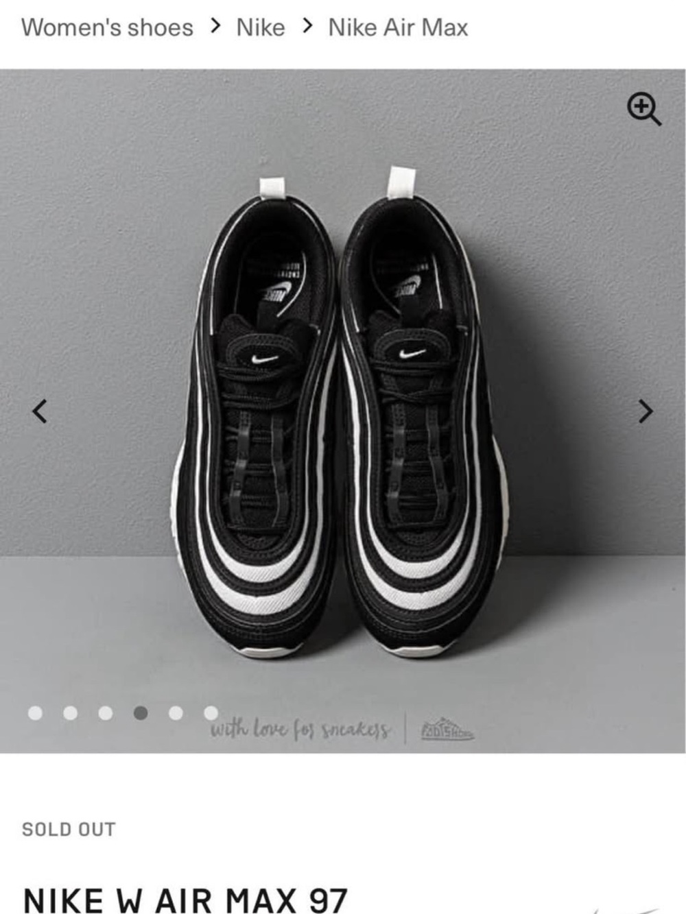 Nike Air Max 97 Women’s Sneakers - Black/White